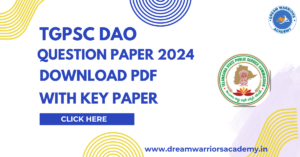 TGPSC DAO 2024 Question Paper with Key