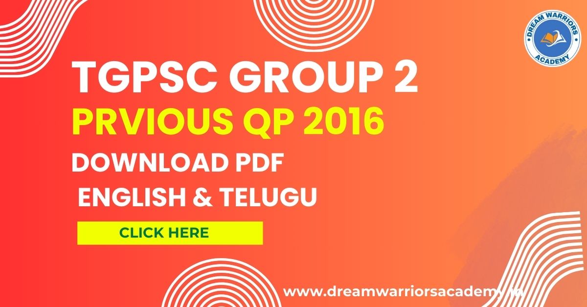 TGPSC Group 2 Previous Question Paper PDF Download: